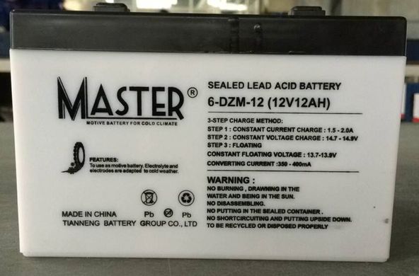 Bossman Master 6DZM12 - GEL12120 (12 V, 12 Ah, 3,6 кг)